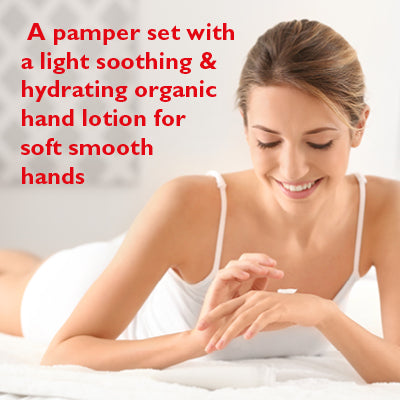 Organic pamper hamper for home spa pampering